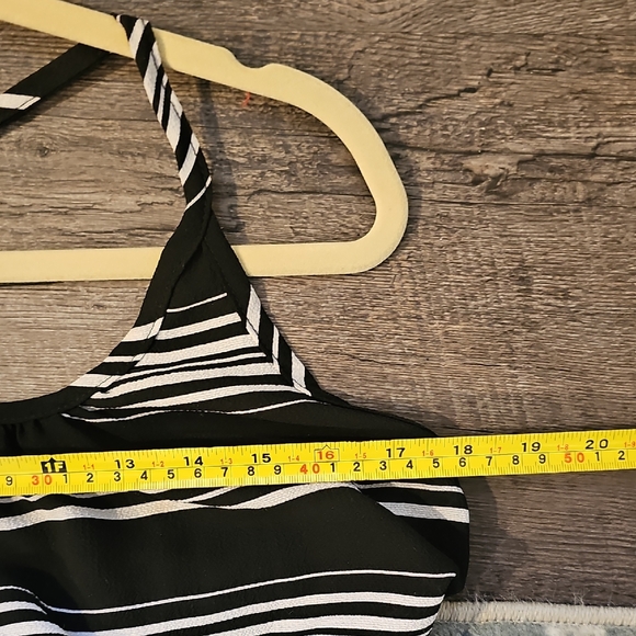 Portocruz Black and White Striped Beach Cover Up Swim Dress - Picture 7 of 11